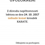 Upozornění - karate