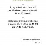 Mimořádný přesun - Moderní tance