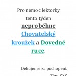 Zrušení kroužků 9. a 10. 3. 2016