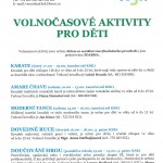 Volnočasové aktivity pro děti v provozu opět od září…