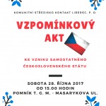 Pozvánka na vzpomínkový akt ke vzniku samostatného československého státu