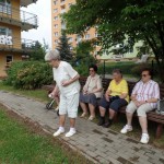 Senioři trénovali pétanque a grilovali vuřty