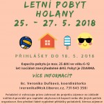 leták Letní pobyt Holany2018
