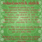 Volnočasové aktivity pro děti a jejich provoz v prosinci 2017